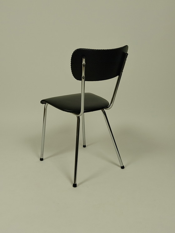 Image 1 of 4 x Vintage Chairs in Skai Leather, 1960s