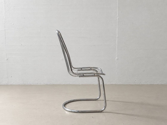 4 Cantilever Wire Chairs in Chrome, 1970s – Side chairs (photo 13 of 15)