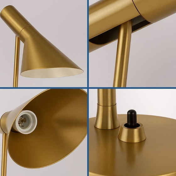 Goldene Design Tischlampe, Tischlampen, Metall, Schwarz (Foto 3 von 5)