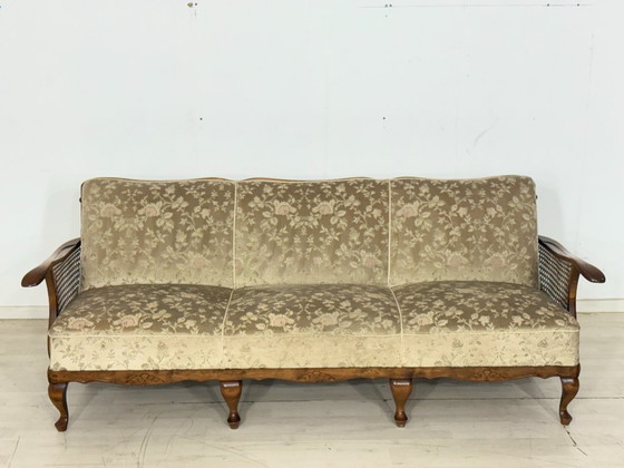 Image 1 of Chippendale bankstel / zitmeubelset / bank en fauteuils – vintage uit de jaren 60