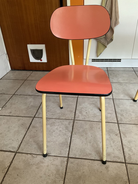 Image 1 of Retro formica tafel met twee stoelen 
