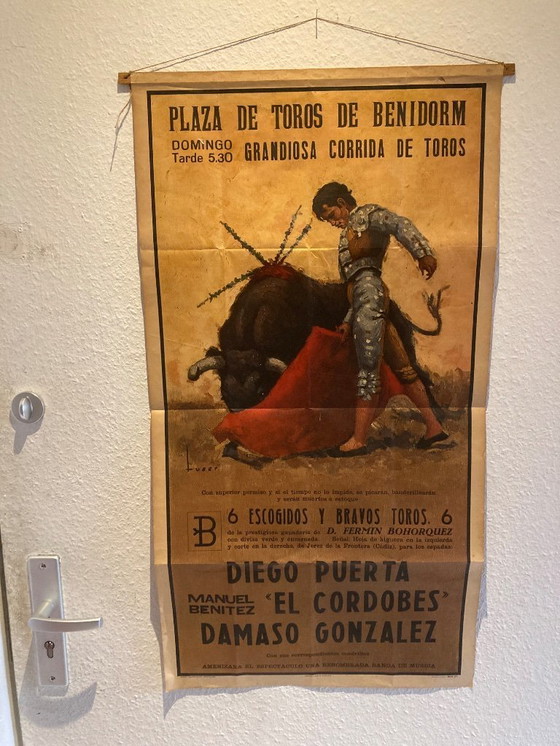 Image 1 of Grande manifesto originale della corrida - anni '60 - decorazione d'epoca