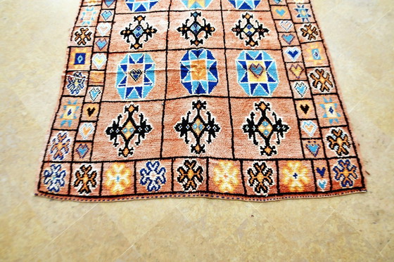 Image 1 of Vintage Boujaad Moroccan Rug – 300 x 185 cm – Faded Red & Blue