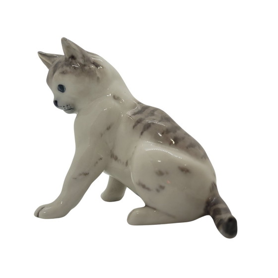 Image 1 of „Katzen“-Figur, emailliertes Porzellan, Lladró-Stil, 20. Jahrhundert – Spanien