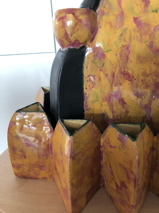 Image 1 of Vaso in ceramica d'arte "Tempio dei tulipani