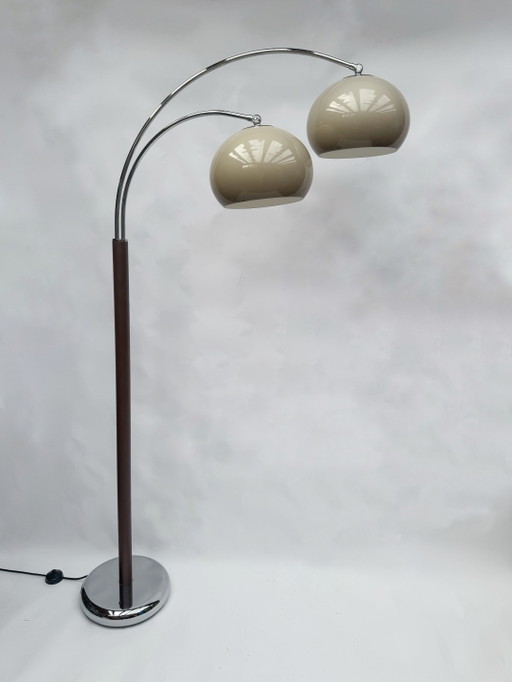 Lampada da terra vintage Dijkstra a doppio arco a forma di fungo – Anni '70, era spaziale – Dijkstra Lampen (photo 2 of 8)