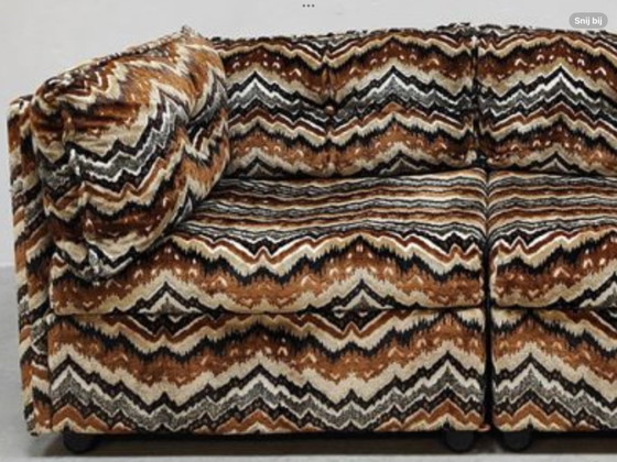 Image 1 of Unieke vintage 2-zitsbank ‘Missoni-stijl’