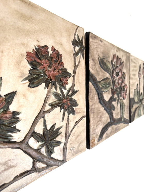 Vintage Trio Ceramic Wall Tiles, Ruscha Keramik ‘60 – Wall decoration (photo 6 of 9)