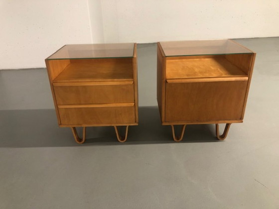 Image 1 of Comodini Pastoe serie Birch Cees Braakman anni '50/'60