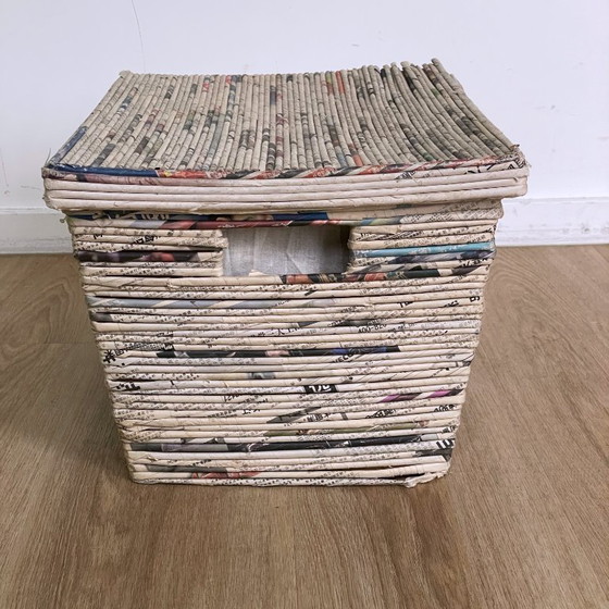 Handmade storage basket made of newspaper – Decorative Objects (photo 4 of 11)