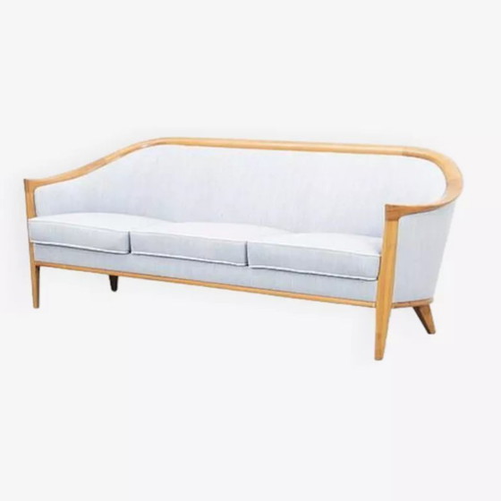 Image 1 of Vintage Scandinavische 3-zits bank in hemelsblauw – Bertil Fridhagen – jaren 60