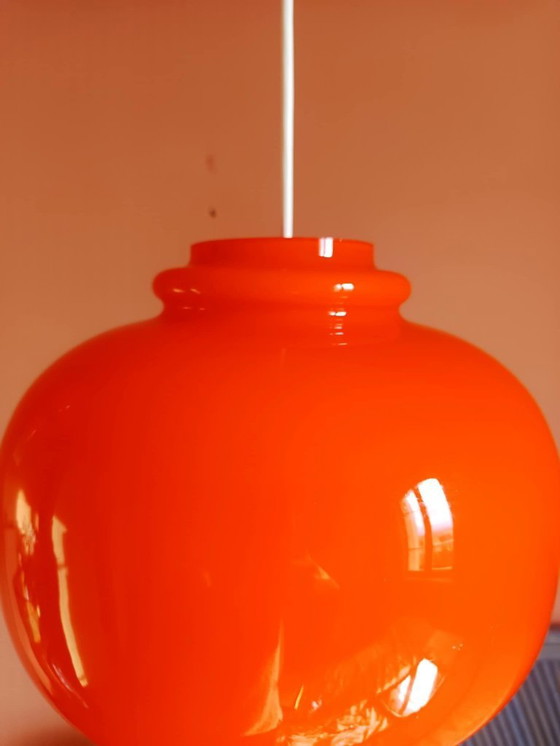Image 1 of 2 lampade a sospensione arancioni di Hans-Agne Jakobsson, 1960