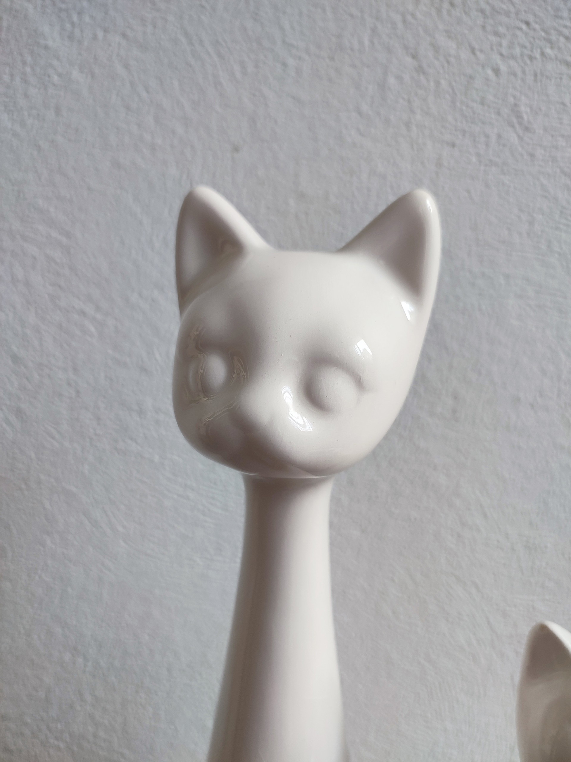 Vintage ceramic cat cat figurine white retro | €35 | Whoppah