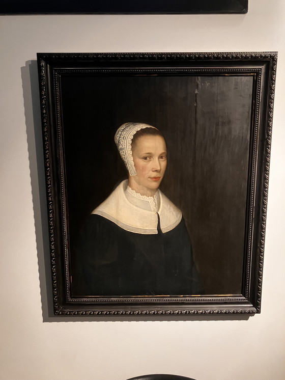 Image 1 of Antiek Schilderij Uit 1640 Op Houtpaneel