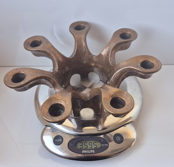 Image 1 of Lampada da tavolo in bronzo di Michael Harjes circa 1960 Brutalismo