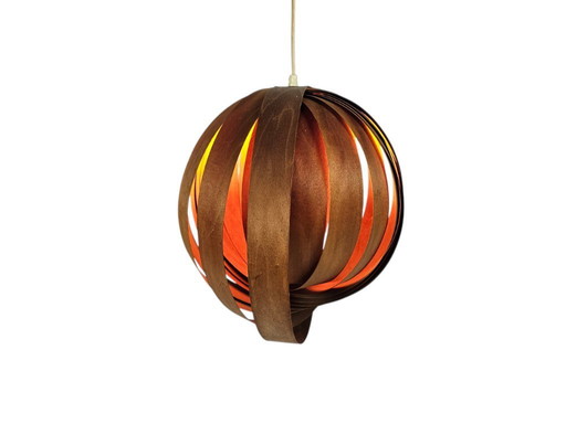 Mid century modern - Moon lamp - Verner Panton stijl - teak - 60's