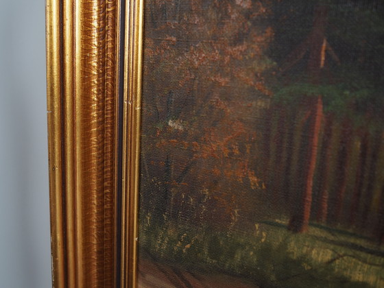 Image 1 of Tableau "Le cerf au bord de la route", design scandinave, années 1970