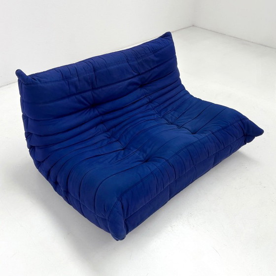 Image 1 of Königsblaues 2-Sitzer-Sofa Togo von Michel Ducaroy für Ligne Roset, 1970er Jahre