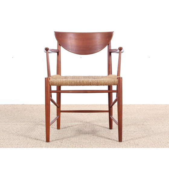 Image 1 of Pair of vintage Scandinavian teak armchairs model 317 by Peter Hvidt & Orla Mølgaard Nielsen for Søborg Møbelfabrik