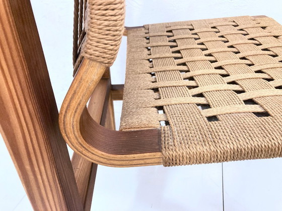 Image 1 of Sedia danese in legno di pino con rivestimento di Vagn M. Fuglsang, design anni '60-'70