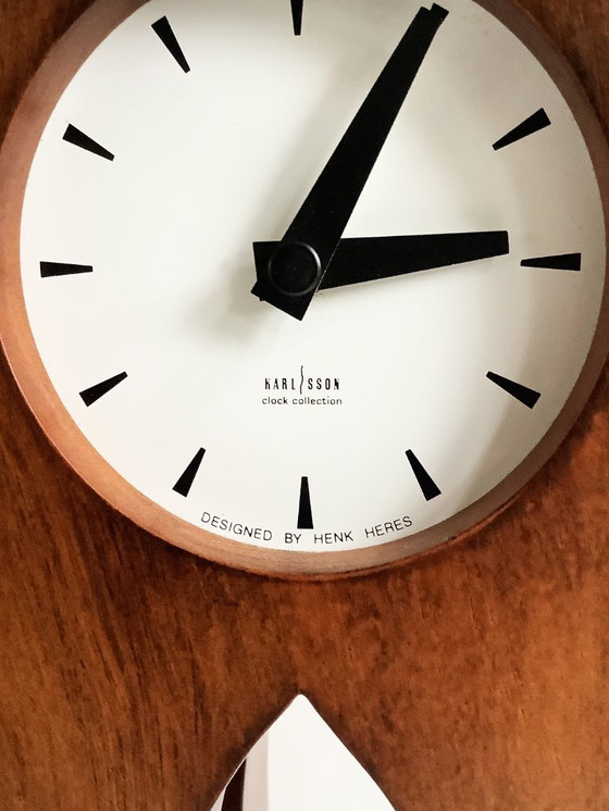 Image 1 of Henk Heres Karlsson Gothic wooden clock 1991