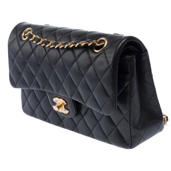 Image 1 of CHANEL Timeless/Classique Schwarze Ledertasche - 103507