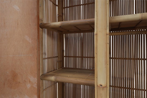 Image 1 of  Mid-eeuwse kast van bamboe en rotan, Italië ca. 1960