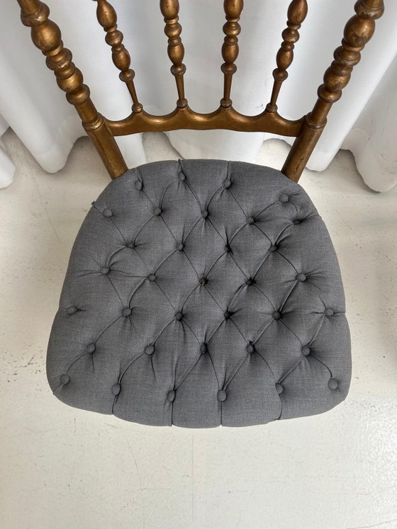 Napoleon Salonstuhl 4 Stück – napoleon salon stoel, Esszimmerstühle, Wood, Velvet (photo 5 of 8)