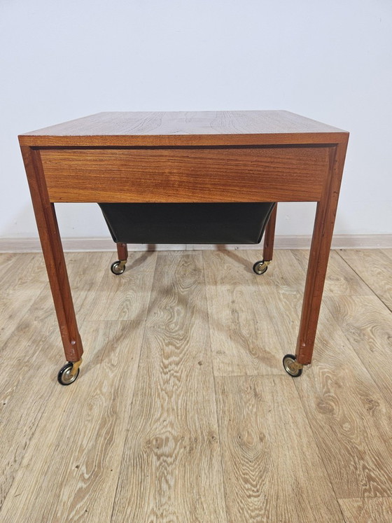 Mid-Century Modern Sewing Table in Teak, Denmark, 1950s-1960s – Desk, Brass, Mid Century Modern (photo 3 of 19)