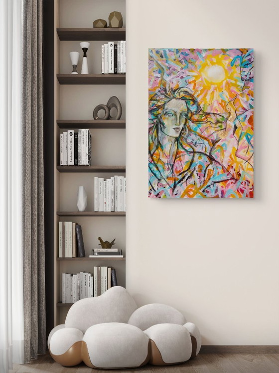 Image 1 of Acrylic painting "sun"