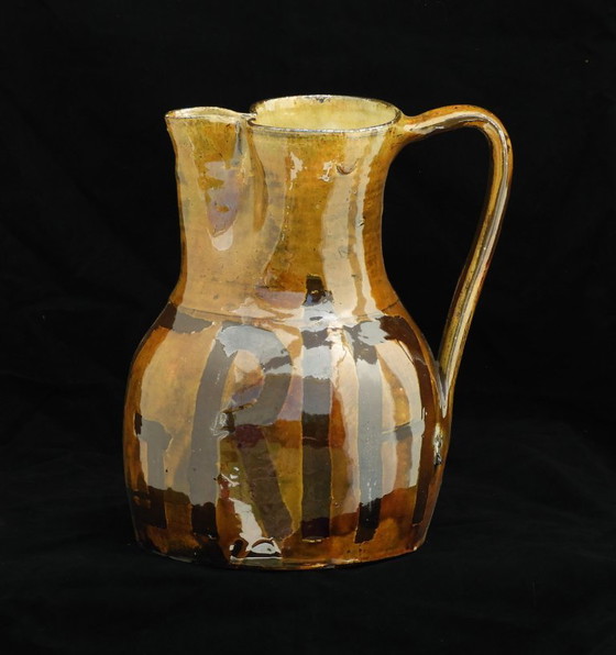 Spanish Folk Art Sangria Jug or Wine Pitcher  Early 20th Century. – Crockery, Ceramic (photo 2 of 7)
