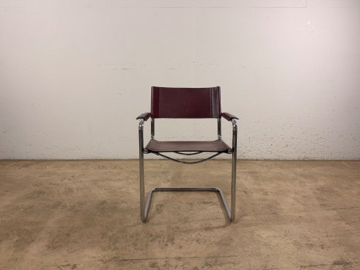 Fauteuil cantilever MG5 en cuir, conçu par Mart Stam pour Matteo Grassi, années 1970
