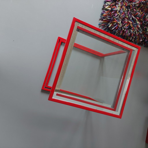 Set of 2 80s side tables