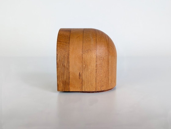 Image 1 of Reloj de mesa original de mediados de siglo, diseño danés, estilo escandinavo, teca, década de 1960.
