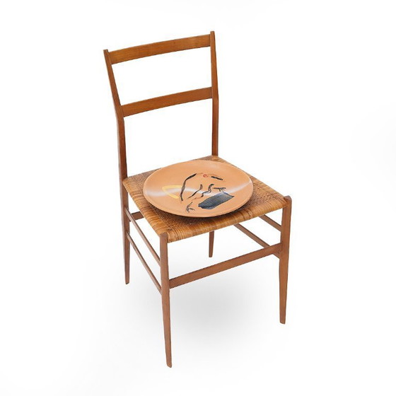 Image 1 of Sergio Dangelo, piatto in ceramica “Kiwi Landscape” per Mazzotti Albisola, anni '80