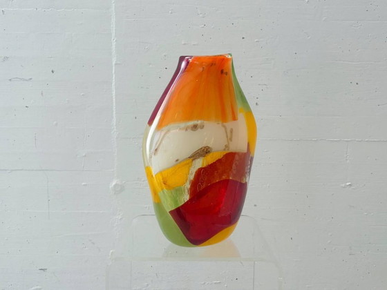 Image 1 of Jarrón de cristal de estudio de Mdina Glass Malta, década de 1970.