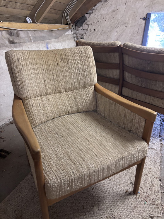 Image 1 of 2 fauteuils et 2 canapés deux places de style milieu du siècle