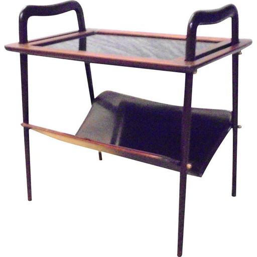 Porte-revues vintage en acajou par Ico Parisi 1950s