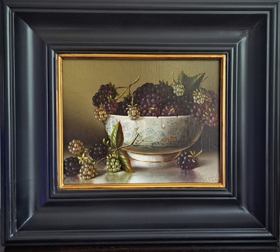 Stillleben mit Brombeeren von Rob Ritchie – Gemälde & Zeichnungen, Leinwand (photo 7 of 7)