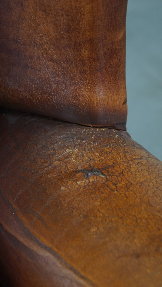 Image 1 of Vintage Schapenleren Oorfauteuil