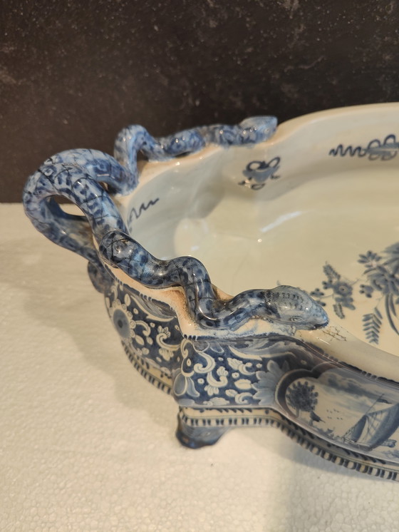 Image 1 of Jardinera antigua Boch Freses 1890-1920 Keramis Boch