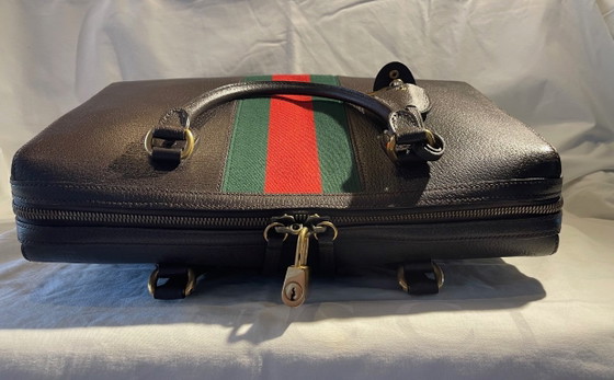 GUCCI middelgrote Mega Web Tote Bag – Top handle tassen, Kalfsleer (photo 6 of 14)