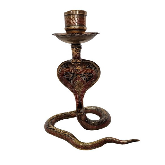 Bougeoir cobra vintage en laiton – Bougeoirs et chandeliers (photo 3 of 5)