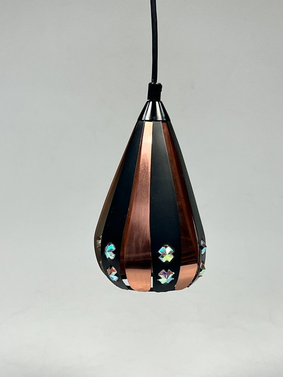 Image 1 of intage Druppel Hanglampje, Werner Schou, 1960's Denemarken