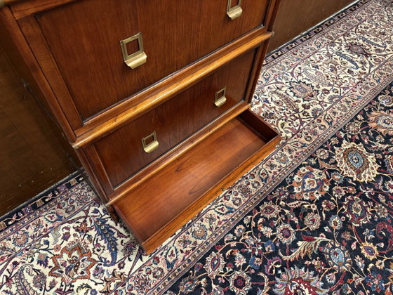 Original Globe Wernicke Filing Cabinet – Wood, Brass (photo 8 of 11)
