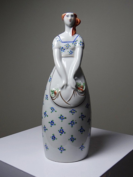 Image 1 of Rare antique collectible porcelain bottle by Michelaud Limoges, Robj Paris style