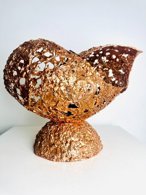 Sculptural Table Lamp in Copper by Aimo Tukiainen for Oy Moonlight, Finland, 1970s – tafellampen (photo 2 of 9)