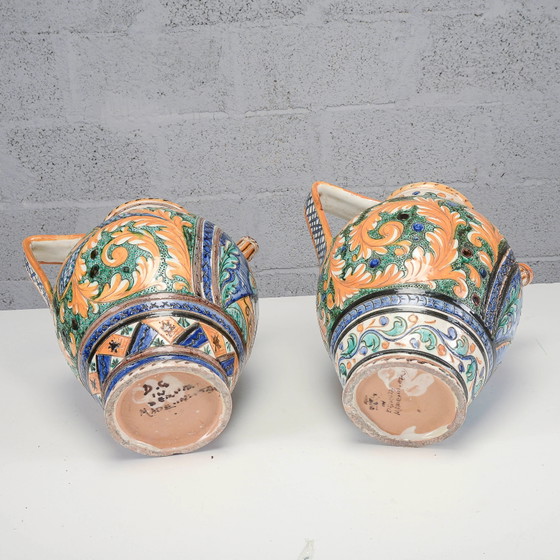 Pair of Mid-20th Century Deruta Vases – Ceramic, Vintage (photo 19 of 19)