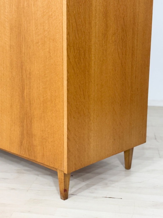 Image 1 of Magnifique armoire vintage, placard à linge, meuble en bois, style milieu du siècle