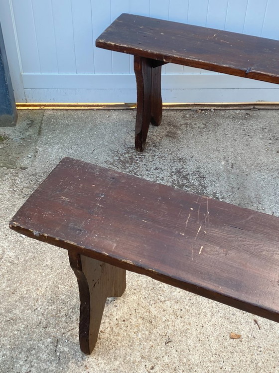 Solid wood farm bench 300cm for rustic farm table 1950 – Benches (photo 12 of 16)